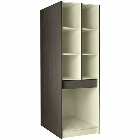 I.D. SYSTEMS 40'' Dark Elm Cabinet 6x12.375'' Compartments, 1x25.5'' Compartment - 89428 278440 Z020 53828440Z020